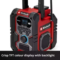 einhell akumuliatorius - Einhell TE-CR 18 Li DAB+/FM/BT radijas, 18V - 4 nuotrauka