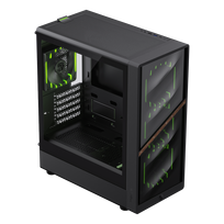 atx case - Gamemax AERIS 330 MB, juoda (Black) - 5 nuotrauka