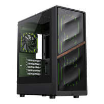 atx case - Gamemax AERIS 330 MB, juoda (Black) - 6 nuotrauka