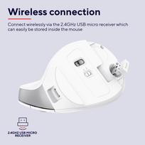 wireless ergonomic mouse - Trust Bayo II Balta (White) - 6 nuotrauka
