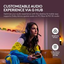 genio g - Logitech ASTRO A50 Gen 5 Balta (White) - 4 nuotrauka