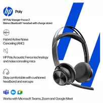 ausiniu adapteris - HP Poly Voyager Focus 2 USB-C-C Headset | 9T9J5AA#AC3 - 8 nuotrauka