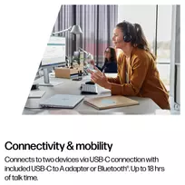 ausiniu adapteris - HP Poly Voyager Focus 2 USB-C-C Headset | 9T9J5AA#AC3 - 11 nuotrauka