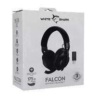 belaides zaidimu ausines - White Shark WGH-2441 Falcon Black (Juodas) - 2 nuotrauka