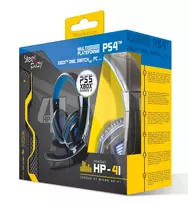 ausines su laidu - Steel Play HP-41 Casque Black/Blue (Juoda/Mėlyna) - 2 nuotrauka