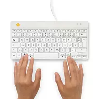 qwertz klaviatura - R-Go Tools Compact Break Ergonominė Klaviatūra QWERTZ (DE), Laidinė, Balta (White) - 5 nuotrauka