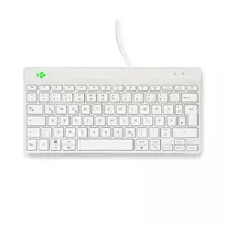 qwertz klaviatura - R-Go Tools Compact Break Ergonominė Klaviatūra QWERTZ (DE), Laidinė, Balta (White) - 6 nuotrauka