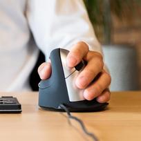 kompiuteris mouse - MOUSE USB OPTICAL BREAK/L. BLACK RGOHELELA R-GO TOOLS - 3 nuotrauka