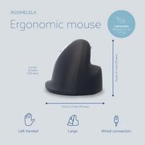 kompiuteris mouse - MOUSE USB OPTICAL BREAK/L. BLACK RGOHELELA R-GO TOOLS - 4 nuotrauka