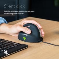 kompiuteris mouse - MOUSE USB OPTICAL BREAK/L. BLACK RGOHELELA R-GO TOOLS - 8 nuotrauka