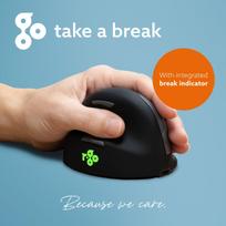 mouse ergonomic - MOUSE USB OPTICAL WRL/LEFT BLACK RGOHEWLL R-GO TOOLS - 8 nuotrauka