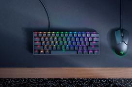 razer klaviatura - Razer Huntsman Mini, Laidinė Žaidimų Klaviatūra, Juoda (Black), Clicky Optical (Purple) - 6 nuotrauka