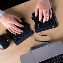 split keyboard - KEYBOARD WRL COMPACT BREAK/BLACK RGOSBUSWLBL R-GO TOOLS - 7 nuotrauka