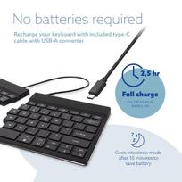split keyboard - KEYBOARD WRL COMPACT BREAK/BLACK RGOSBUSWLBL R-GO TOOLS - 12 nuotrauka