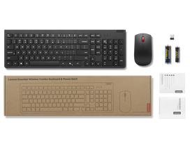 belaide pele lenovo - Lenovo Essential Belaidis Klaviatūra ir Pelė Combo Gen2 Juodas (Black) - 3 nuotrauka