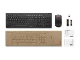 belaide pele lenovo - Lenovo Essential Belaidis Klaviatūra ir Pelė Combo Gen2 Juodas (Black) - 5 nuotrauka
