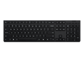klaviaturos lipdukai - Lenovo Professional Wireless Rechargeable Keyboard AI | Keyboard | Wireless | Estonian | Bluetooth | Grey | 4Y41R64545 - 4 nuotrauka