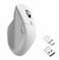 balta pelyte - Keychron M6S-B72 Belaidė optinė pelė Balta (White) - 2 nuotrauka