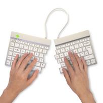 balta klaviatura belaide - KEYBOARD WRL SPLIT BREAK/WHITE RGOSBUKWLWH R-GO TOOLS - 10 nuotrauka