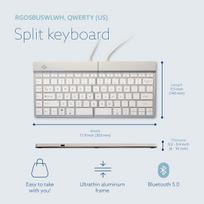 350 - KEYBOARD WRL COMPACT BREAK/WHITE RGOSBUSWLWH R-GO TOOLS - 9 nuotrauka