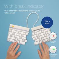 350 - KEYBOARD WRL COMPACT BREAK/WHITE RGOSBUSWLWH R-GO TOOLS - 13 nuotrauka