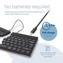 split keyboard - KEYBOARD WRL COMPACT BREAK/BLACK RGOSBUKWLBL R-GO TOOLS - 7 nuotrauka