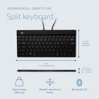 split keyboard - KEYBOARD WRL COMPACT BREAK/BLACK RGOSBUKWLBL R-GO TOOLS - 8 nuotrauka