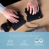 split keyboard - KEYBOARD WRL COMPACT BREAK/BLACK RGOSBUKWLBL R-GO TOOLS - 12 nuotrauka
