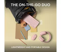 bluetooth peles - Logitech Pebble 2 Combo (US) Rose - 4 nuotrauka