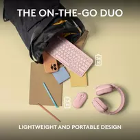 bluetooth peles - Logitech Pebble 2 Combo (US) Rose - 8 nuotrauka