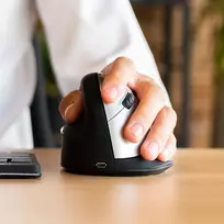 bluetooth peles - MOUSE USB OPTICAL WRL/L. BLK RGOHELELAWL R-GO TOOLS - 4 nuotrauka