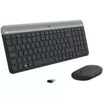 klaviatura slim - Logitech MK470 Slim Wireless Combo Klaviatūra ir Pelė, Grafitas (Graphite) - 3 nuotrauka