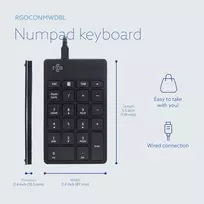 klaviaturos lt - R-Go Tools Numpad Break, Juodas (Black) - 2 nuotrauka