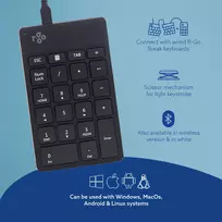 klaviaturos lt - R-Go Tools Numpad Break, Juodas (Black) - 3 nuotrauka