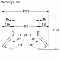 laisvai pastatomas saldytuvas - Bosch KFI96AXEA - 5 nuotrauka