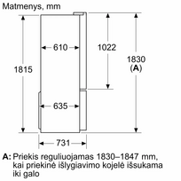 laisvai pastatomas saldytuvas - Bosch KFI96AXEA - 6 nuotrauka