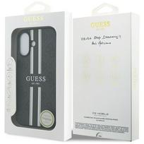 iphone case leather - Guess 4G Printed Stripes MagSafe case for iPhone 17 - black - 2 nuotrauka