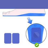 batu ideklai - Shoe inserts - protective case for AirTag (175mm-190mm) - blue - 5 nuotrauka