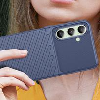 samsung galaxy s24 fe deklas - Thunder Case for Samsung Galaxy S24 FE silicone armor cover - blue - 3 nuotrauka