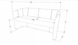 eko sofos - Signal Meble TM-3 Sofa Gray - 2 nuotrauka
