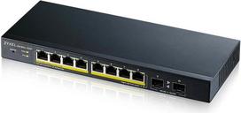 gigabit switch 2 - ZYXEL GS1900-10HP V2, 8-PORT GBE L2 POE SMART SWITCH   2 SFP SLOTS, 802.3AT, DESKTOP, FANLESS, 70 WATT | GS1900-10HP-EU0102F - 2 nuotrauka