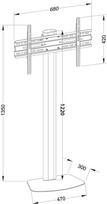 televizorius led 32 - TECHLY 104462 Techly Floor stand for TV LCD/LED/Plasma 32-55 40kg VESA adjustable - 4 nuotrauka