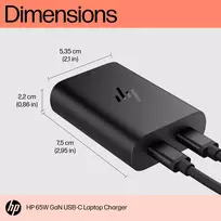 usb 65w charger - HP 65W GaN USB-C Nešiojamas kompiuteris Charger - 2 nuotrauka