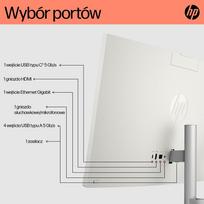 stacionarus kompiuteriai - HP All-in-One 24-cr0312nw ,  AMD Ryzen 5 7520U ,  16GB DDR5 ,  512GB SSD ,  23.8" FHD IPS ,  Baltas (White) - 4 nuotrauka