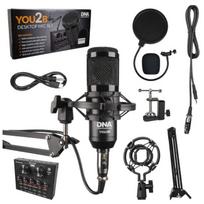 tripodas - DNA Professional YOU2B Mikrofono Komplektas su Garso Sąsaja ir Trikojų (Juodas - Black) - 2 nuotrauka