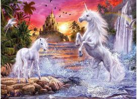 vienaragis - Ravensburger Glow In The Dark Unicorns At The River, 500 det. - 2 nuotrauka