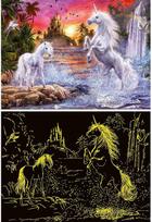 vienaragis - Ravensburger Glow In The Dark Unicorns At The River, 500 det. - 3 nuotrauka