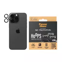 apsauginis stikliukas 15 pro - PanzerGlass "Hoops Camera Lens Protector iPhone 15 Pro/ 15 Pro Max" Black - 4 nuotrauka