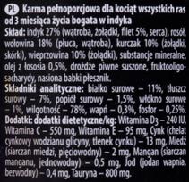 kaciu maistas junior - Šlapias kačių maistas Dolina Noteci DNT Premium Junior Rich In Turkey, kalakutiena, 0.4 kg - 2 nuotrauka