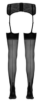 kojines su siule - Cottelli Collection Kojinės su siūle gale Juodos (Black) 2 - 2 nuotrauka